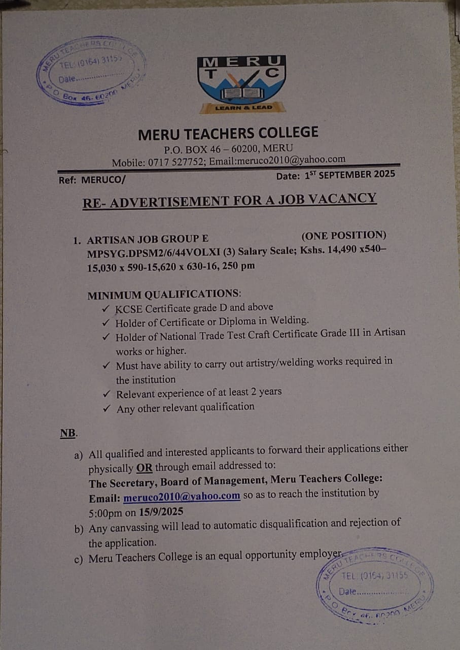 Job vacancy